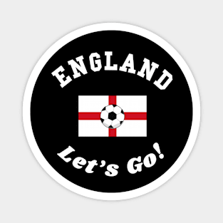 ⚽ England Football, Saint George's Cross, Let's Go! Team Spirit Magnet